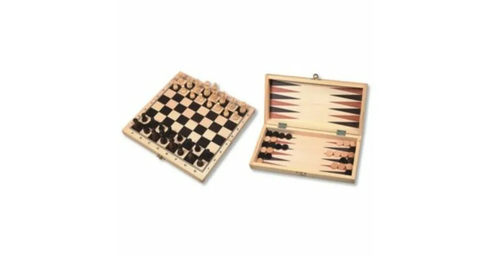 Ajánlat Sakk és Backgammon fából, 29 cm 670011