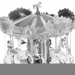 Expressz kézbesítés Metal Earth - Merry Go Round körhinta - 3D fémépítő
