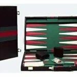 Backgammon, 38x25 cm-es, fekete műbőr - 605502 Biztonságos fizetés
