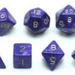 Vedd meg most Dobókocka készlet, 7 darabos, lila márvány/gyöngy - 731854