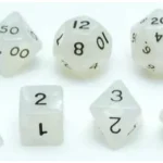 Dobókocka készlet, 7 darabos, fehér márvány/gyöngy - 731850 Azonnal elérhető