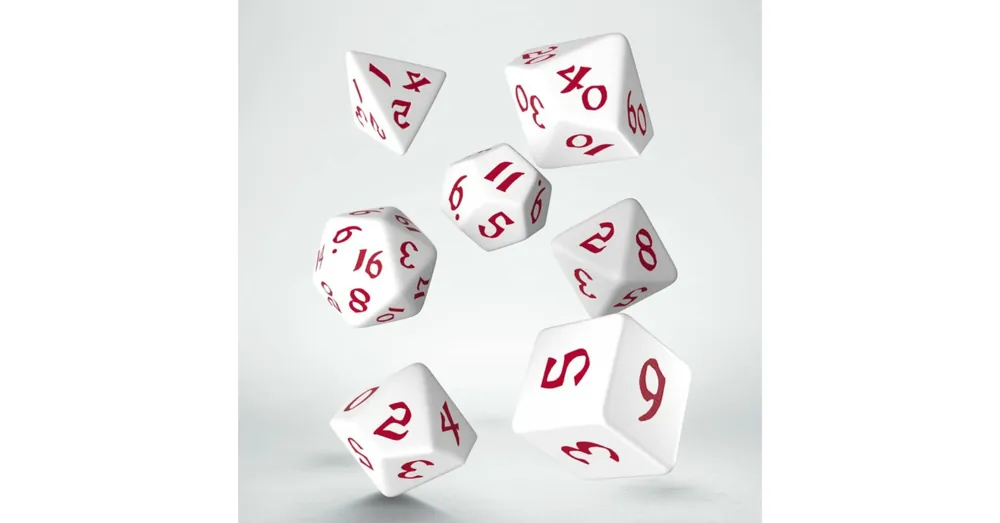 Prémium Dobókocka - Classic Runic White/Red (7 db-os szett)