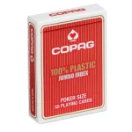 Outlet Copag 100% plasztik kártya, 55 lap, nagy index, piros hátoldalú