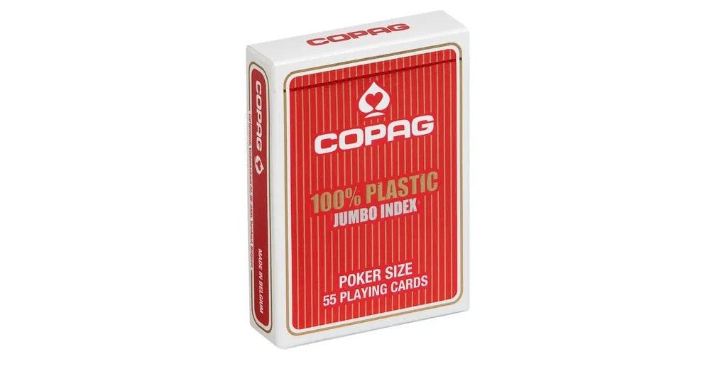Outlet Copag 100% plasztik kártya, 55 lap, nagy index, piros hátoldalú