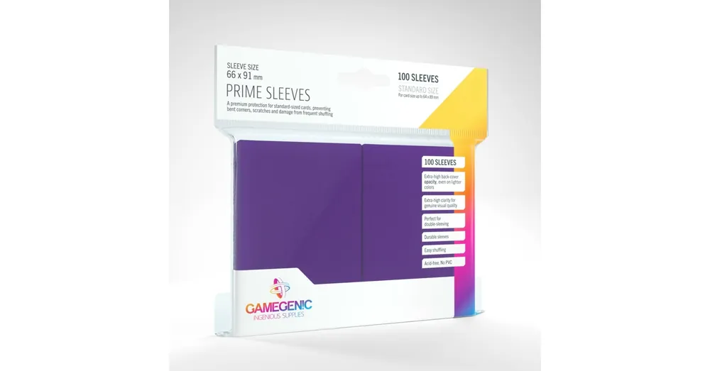 Legkelendőbb GameGenic Prime Sleeves, lila - 66x91mm (100 db/csomag)