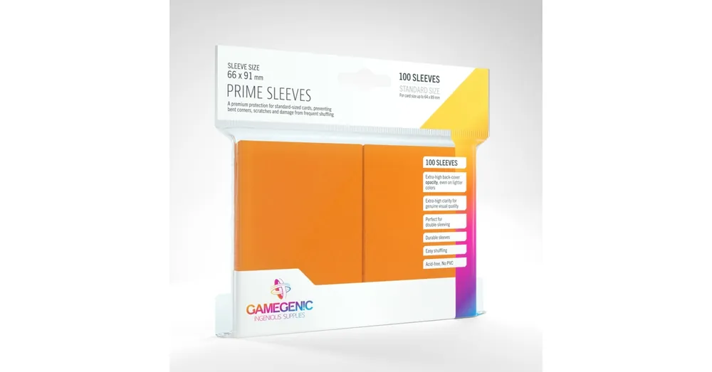 Akció GameGenic Prime Sleeves, narancs - 66x91mm (100 db/csomag)