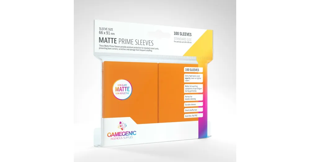 GameGenic Matte Prime Sleeves, narancs - 66x91mm (100 db/csomag) Legnépszerűbb