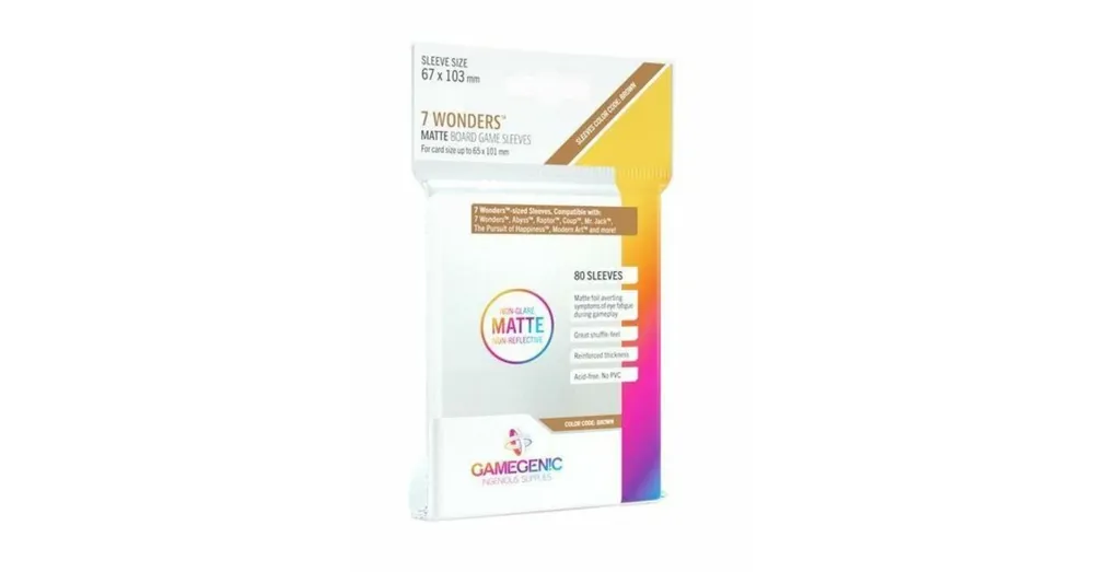 Vedd meg most GameGenic Matte 7 Wonders sleeves - 67x103 mm (80 db/csomag)