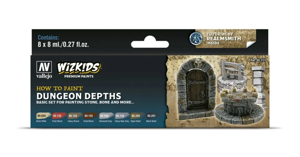 Azonnali szállítás Wizkids Premium set by Vallejo Dungeon Depths festékszett