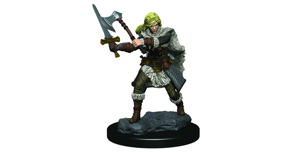 Népszerű D&D Icons Human Female Barbarian Premium Prepainted Miniature