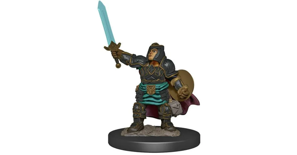 D&D Icons Dwarf Female Paladin Premium Prepainted Miniature Biztonságos vásárlás