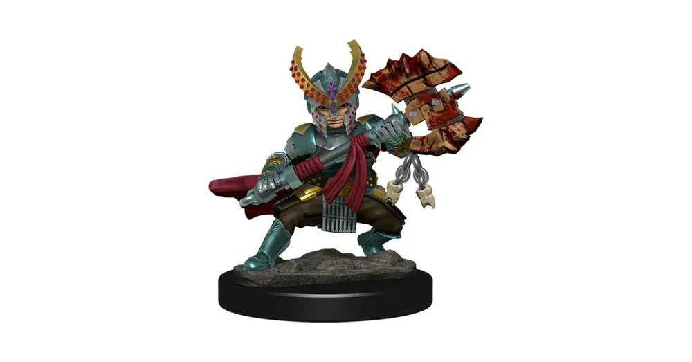 D&D Icons Halfling Female Fighter Premium Prepainted Miniature Expressz kézbesítés