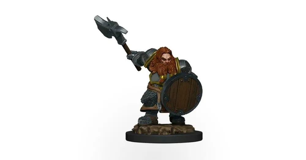 Kedvezmény D&D Icons Dwarf Male Fighter Premium Prepainted Miniature