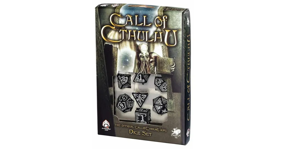 Vedd meg most Dobókockakészlet, Call of Cthulhu fekete (világít a sötétben)