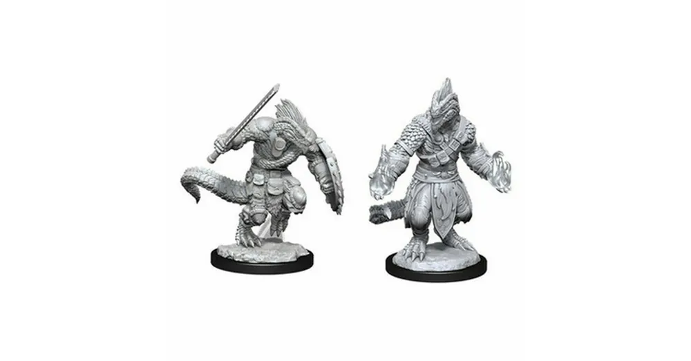D&D Nolzur‘s Marvelous Miniatures Lizardfolk Barbarian & Cleric Wave 15 Gyors kiszállítás