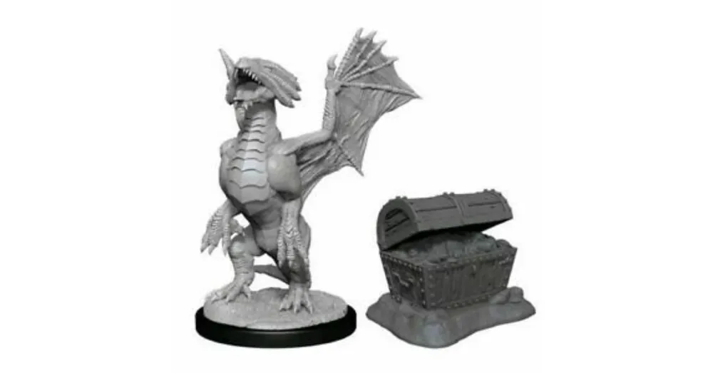 D&D Nolzur‘s Marvelous Miniatures Bronze Dragon Wyrmling & Treasure Ne maradj le