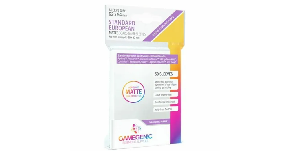 GameGenic Matte Standard EU sleeves - 62x94 mm (50 db/csomag) Szezonális akció