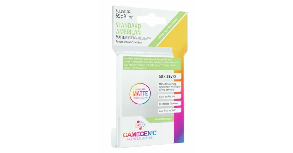 GameGenic Matte Standard US sleeves - 59x91 mm (50 db/csomag) Árengedmény