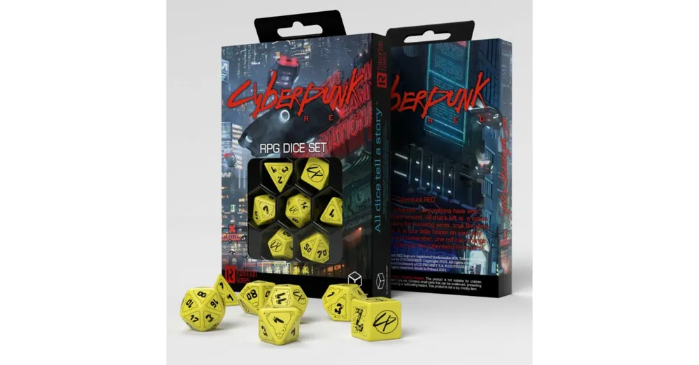 Biztonságos fizetés Dobókocka készlet - Cyberpunk Red Danger Zone (7 db-os szett)