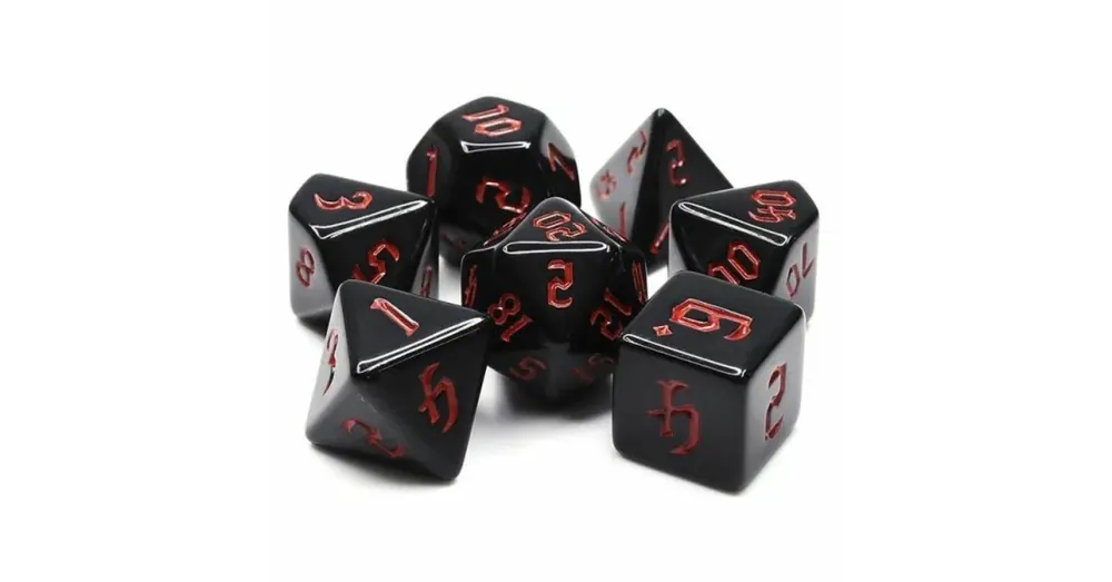 Dobókocka készlet Chon Drite Black/Red Azonnal elérhető