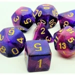 Dobókocka készlet Confetti Galaxy Violet Purple Gyors szállítás
