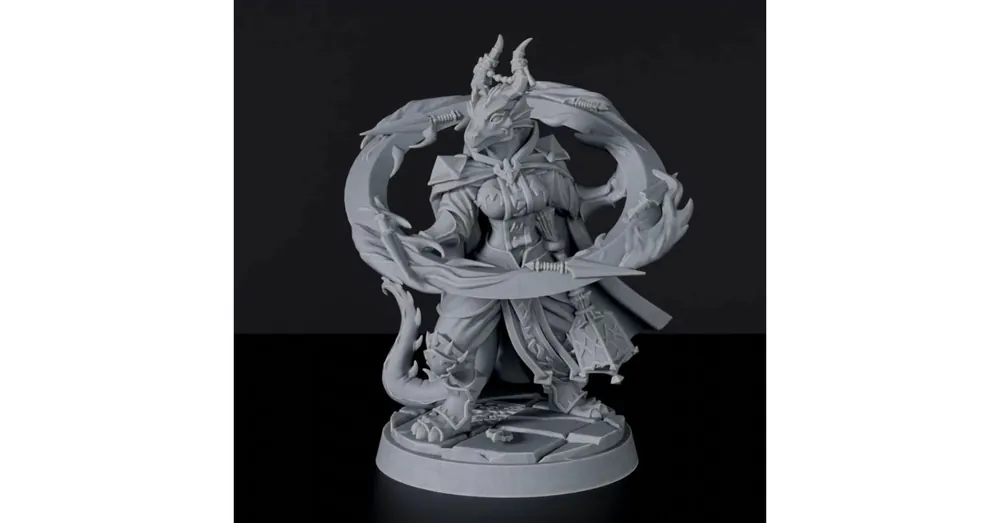 Ajánlat Titan Forge Miniatures Dragonborn Female Wizard ver 3