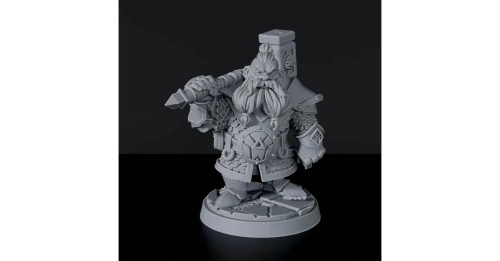 Legkelendőbb Titan Forge Miniatures Dwarf Male Fighter ver 1
