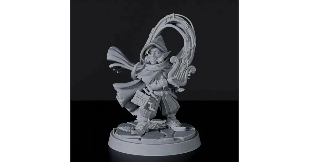Titan Forge Miniatures Gnome Female Bard ver 3 Árcsökkenés