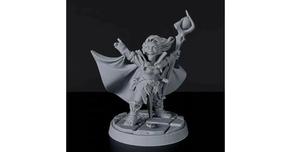 Utolsó esély Titan Forge Miniatures Gnome Female Sorcerer ver 1