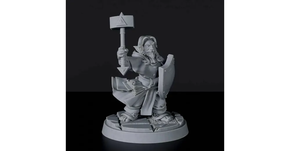 Titan Forge Miniatures Gnome Male Cleric ver 3 Prémium