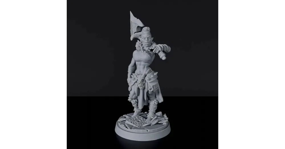 Titan Forge Miniatures Half-Orc Female Barbarian ver 1 Újdonság