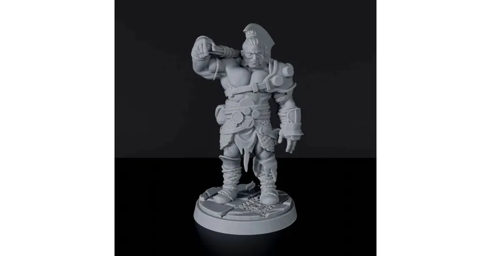 Legkelendőbb Titan Forge Miniatures Half-Orc Male Barbarian ver 1