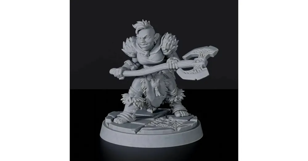 Korlátozott ajánlat Titan Forge Miniatures Halfling Female Barbarian ver 3