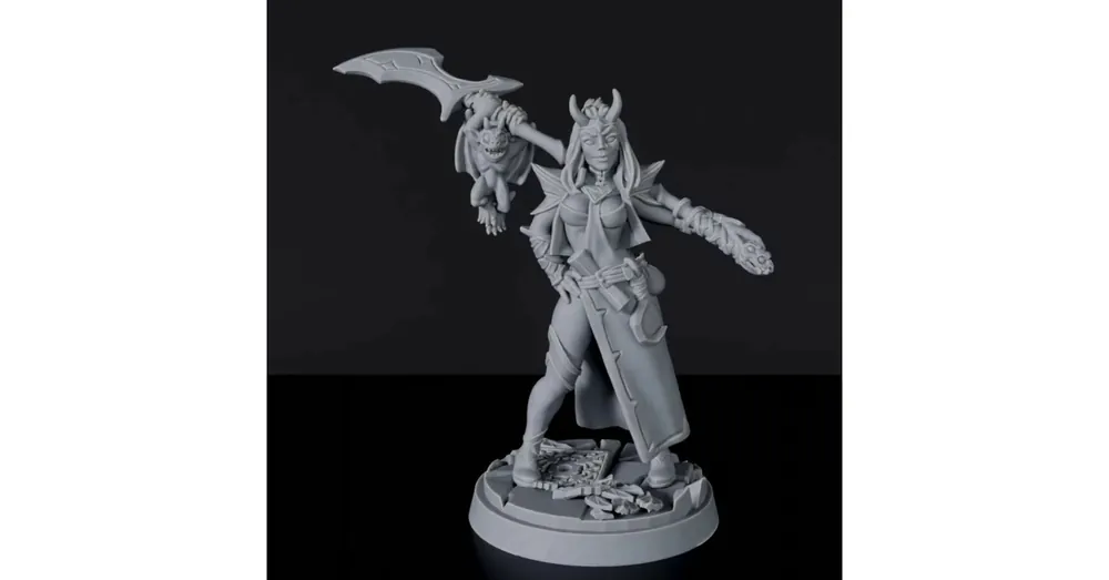 Titan Forge Miniatures Tiefling Female Warlock ver 1 Legjobb ár