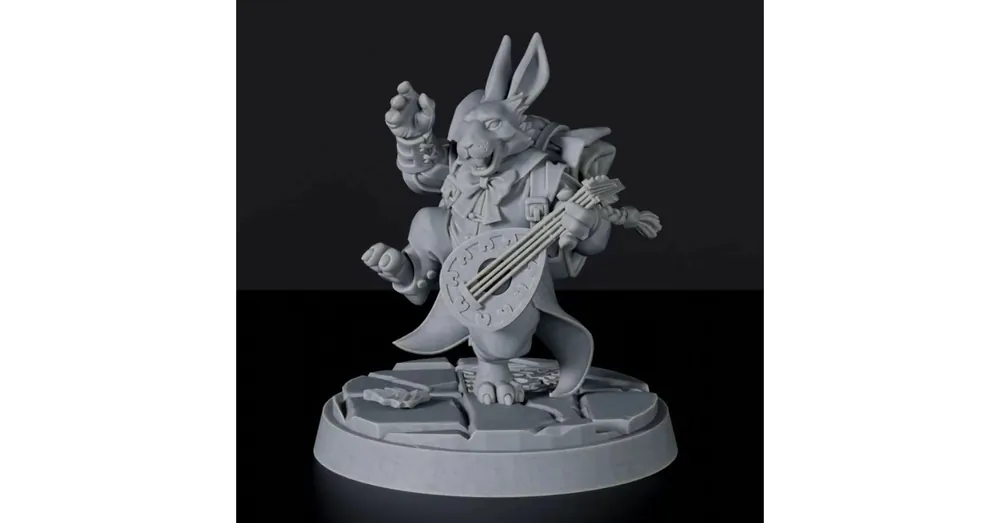 Szezonális akció Titan Forge Miniatures Rabbitfolk Male Bard ver 1