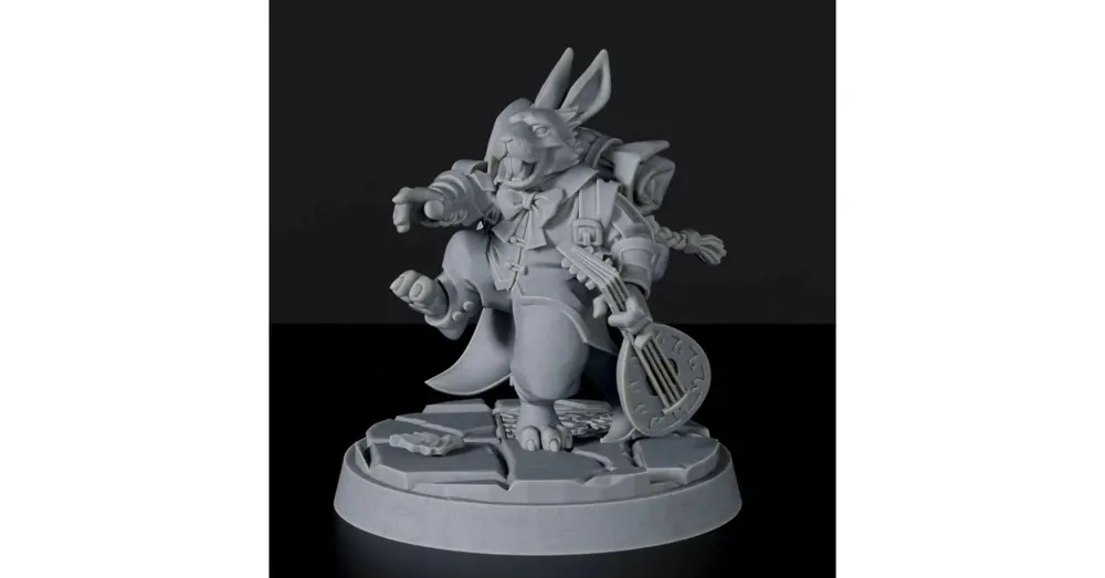 Bestseller Titan Forge Miniatures Rabbitfolk Male Bard ver 3