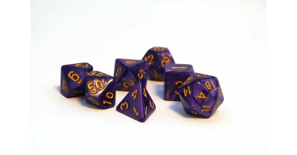 Akció Dobókocka készlet Pearl Purple/Gold