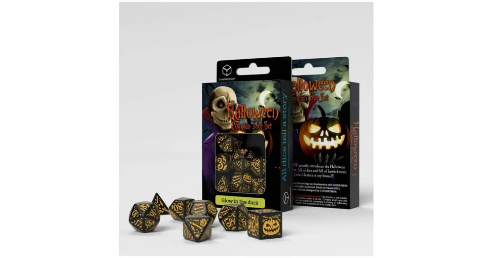 Biztonságos fizetés Dobókocka készlet Halloween Pumpkin Jack O‘Lantern