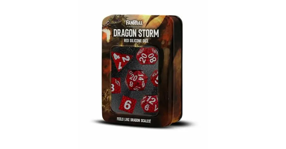 Expressz kézbesítés Dobókocka készlet, Dragon Storm (Red) Silicone Set (7 darabos)