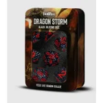 Gyors kiszállítás Dobókocka készlet, Dragon Storm (Black) Silicone Set (7 darabos)