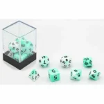 Dobókocka készlet, 7 darabos, fehér/menta - 731877 Árcsökkenés