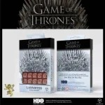 Biztonságos fizetés Dobókocka készlet, GoT Lannister 10xD6 szett