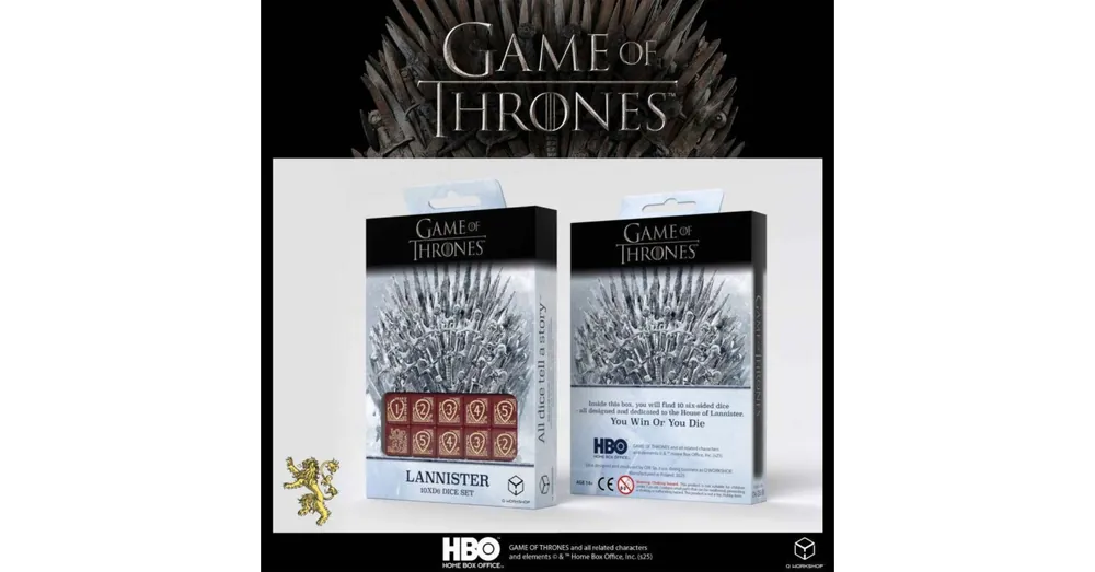 Biztonságos fizetés Dobókocka készlet, GoT Lannister 10xD6 szett