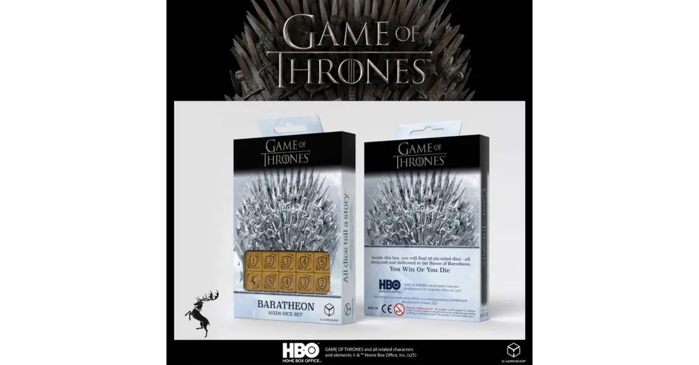 Dobókocka készlet, GoT Baratheon 10xD6 szett Expressz kézbesítés