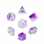 Dobókocka készlet Transparent Nebula Lavender Ne maradj le