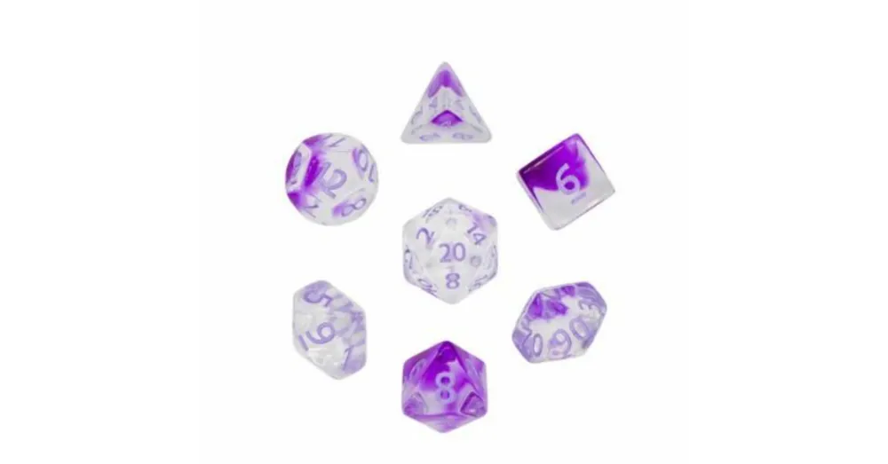 Dobókocka készlet Transparent Nebula Lavender Ne maradj le