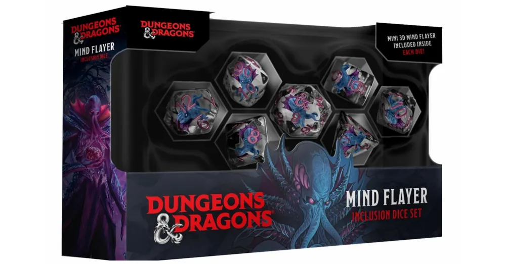 Gyors szállítás D&D dobókocka készlet - Mind Flayer Resin Inclusion