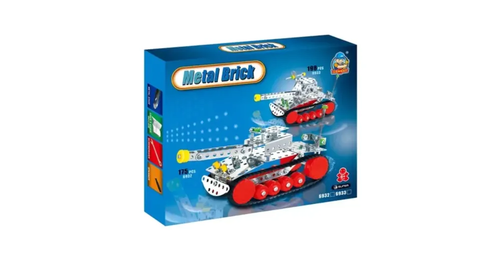 Tank 175 darabos fém építőjáték Azonnali szállítás
