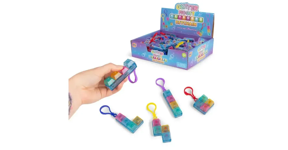 Glitteres fidget kulcstartó tetrisz elemekkel Biztonságos vásárlás