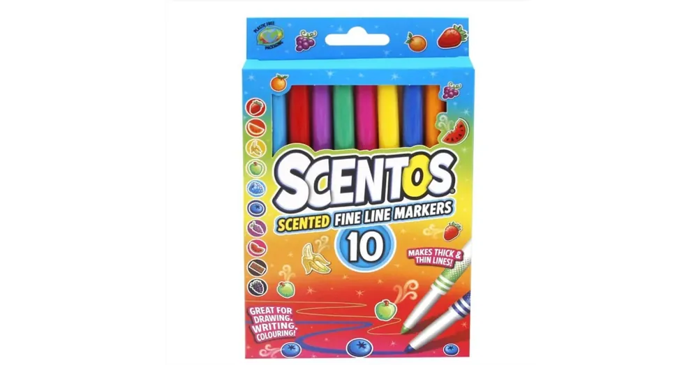 Scentos illatos vékony filctoll 10 db-os Újdonság